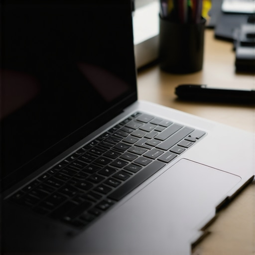 A sleek 2-in-1 laptop in tablet mode with stylus on a desk, showcasing versatility