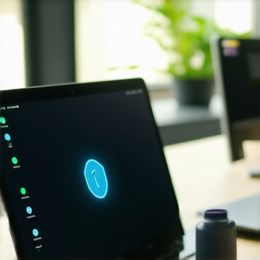 Close-up of security features like fingerprint scanner and TPM chip on a premium laptop