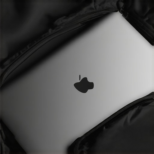 Ultrabook in a travel bag emphasizing portability and lightweight build.