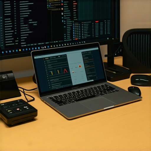 A workspace showing tools and software for maintaining a laptop's health.