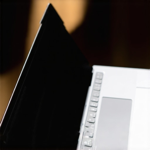 Ultrabook screen displaying anti-glare coating in outdoor sunlight