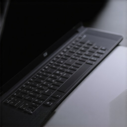A modern ultrabook with sealed keyboard and ports showing spill-resistant design in an office environment.
