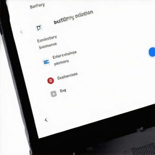 Ultrabook screen showing battery saver mode and settings