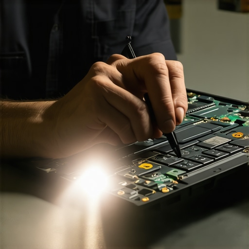 Person cleaning inside a laptop to prevent overheating and damage.