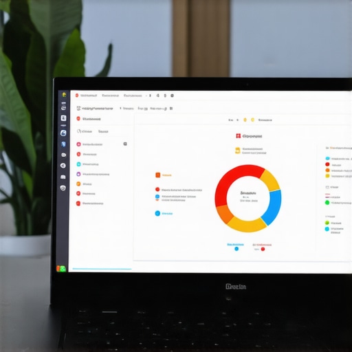 Laptop screen displaying hardware monitoring software interface.